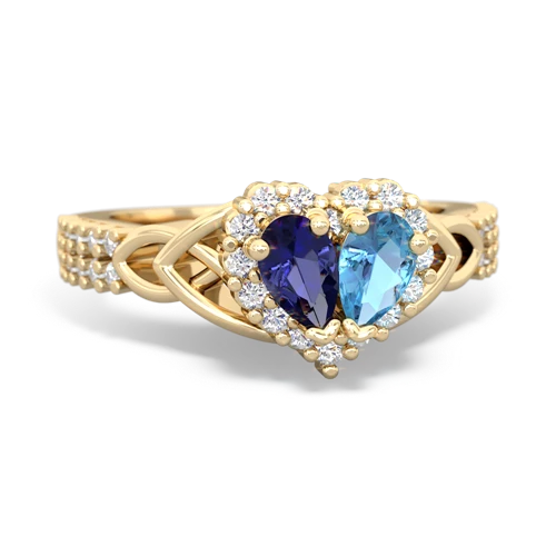 lab sapphire-blue topaz keepsake engagement ring