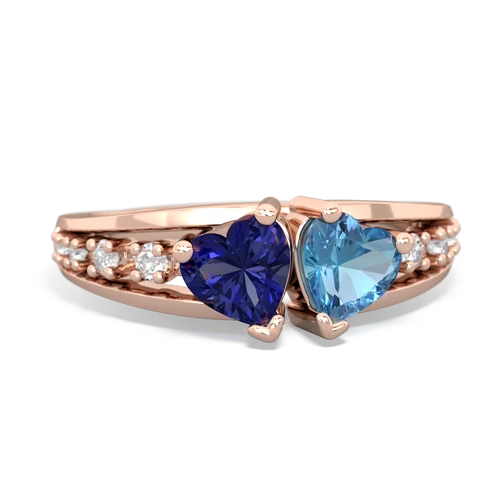 lab sapphire-blue topaz modern ring