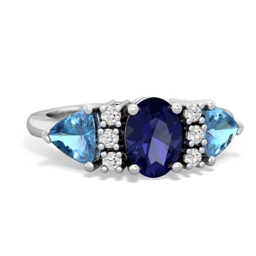 lab sapphire-blue topaz timeless ring