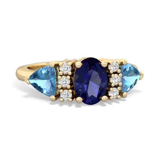 lab sapphire-blue topaz timeless ring