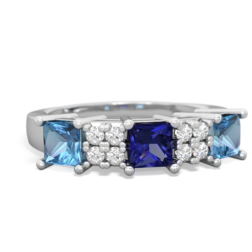 lab sapphire-blue topaz timeless ring