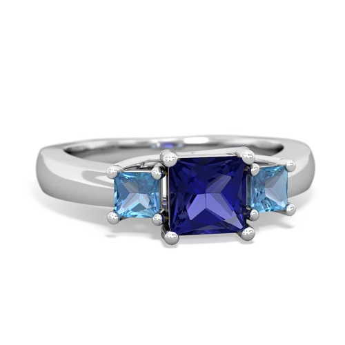 lab sapphire-blue topaz timeless ring