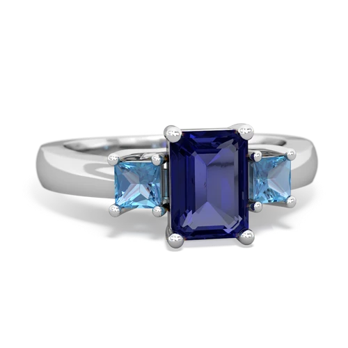 lab sapphire-blue topaz timeless ring