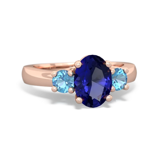 lab sapphire-blue topaz timeless ring