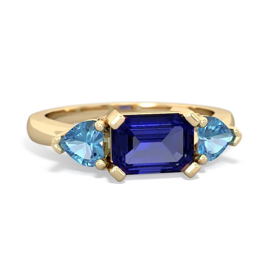 lab sapphire-blue topaz timeless ring