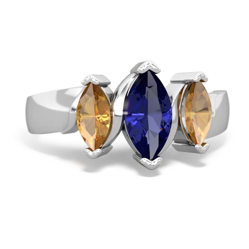 lab sapphire-citrine keepsake ring