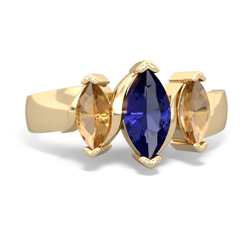 lab sapphire-citrine keepsake ring