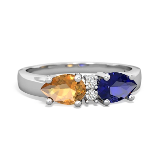 lab sapphire-citrine timeless ring