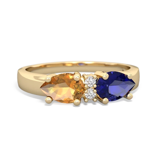 lab sapphire-citrine timeless ring