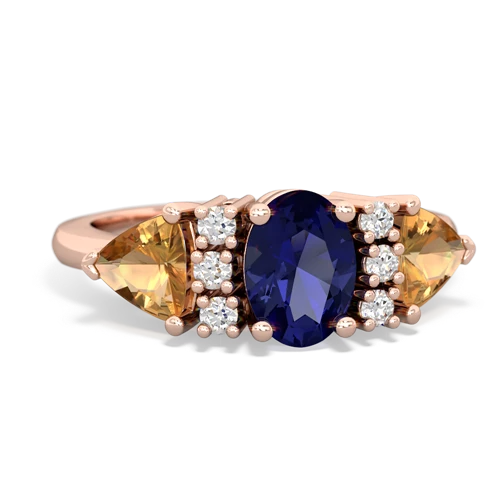 lab sapphire-citrine timeless ring