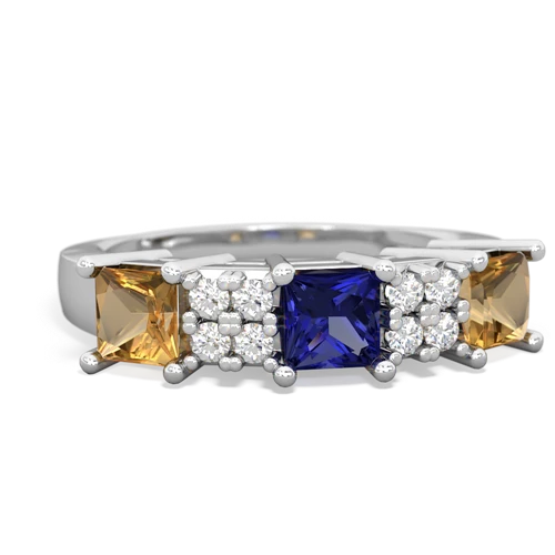 lab sapphire-citrine timeless ring