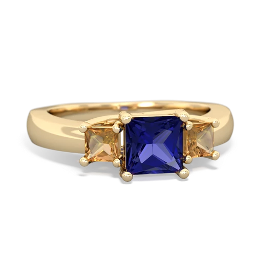 lab sapphire-citrine timeless ring