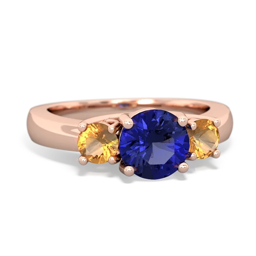 lab sapphire-citrine timeless ring