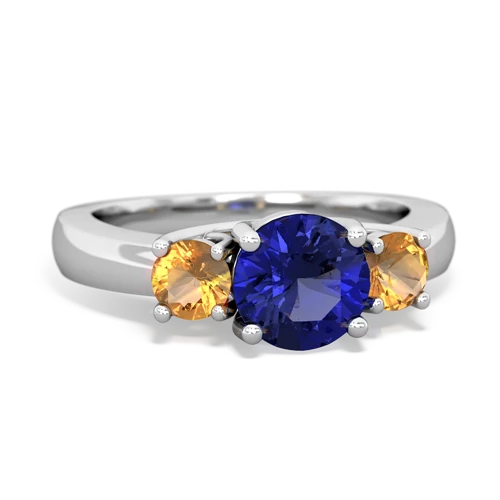 lab sapphire-citrine timeless ring