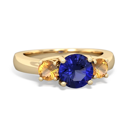 lab sapphire-citrine timeless ring