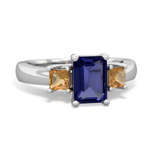 lab sapphire-citrine timeless ring