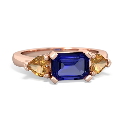 lab sapphire-citrine timeless ring