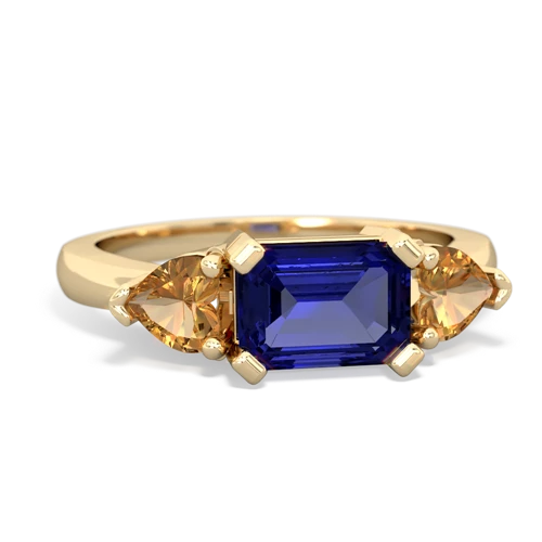 lab sapphire-citrine timeless ring