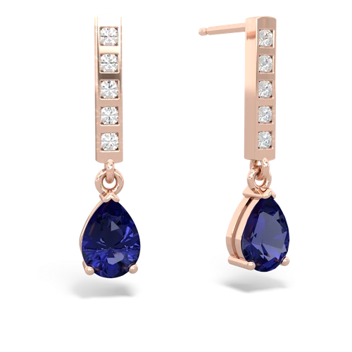 Lab Sapphire Drop Lab Created Sapphire earrings Earrings