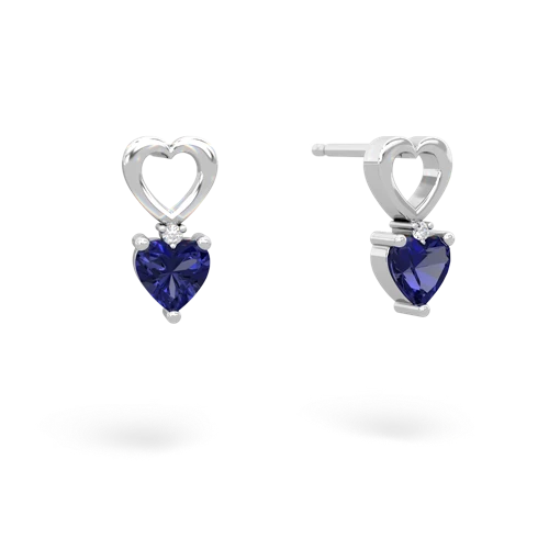 Lab Sapphire Hearts and Hearts Lab Created Sapphire earrings Earrings