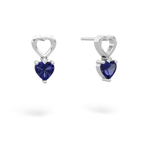lab_sapphire love earrings