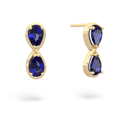 lab sapphire infinity earrings