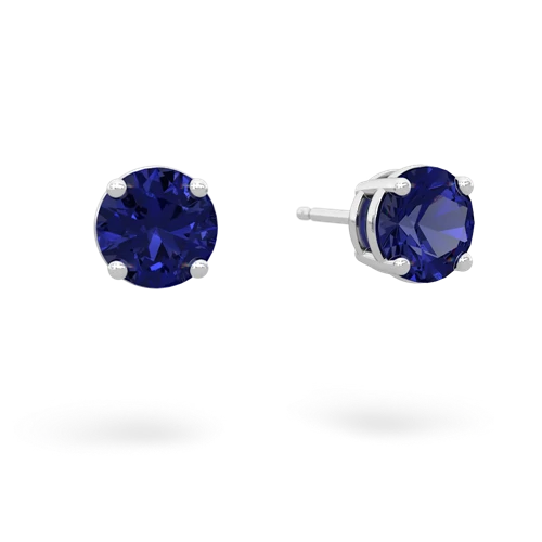 lab sapphire stud earrings