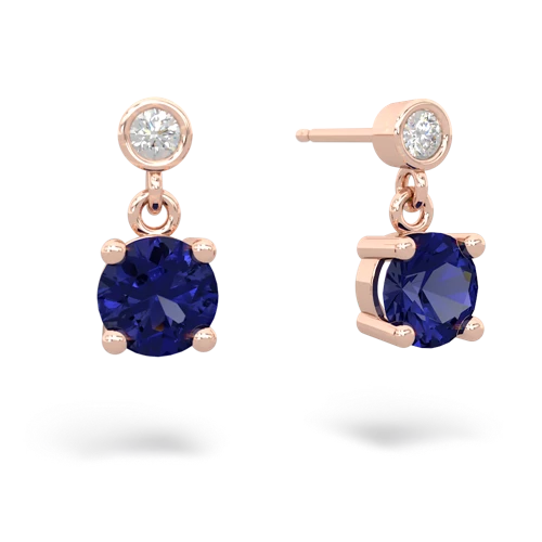 lab sapphire stud earrings