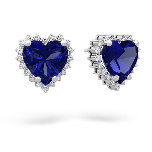 lab sapphire timeless earrings