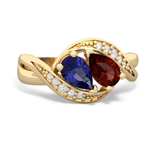 Lab Sapphire Lab Created Sapphire with Genuine Garnet Summer Winds ring Ring