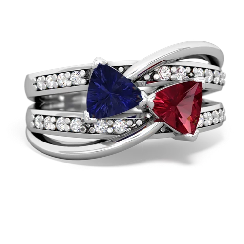 lab sapphire-lab ruby couture ring