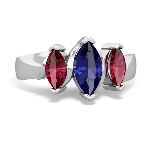 lab sapphire-lab ruby keepsake ring