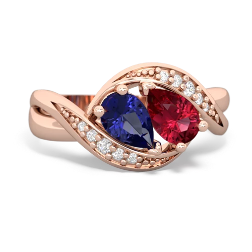 lab sapphire-lab ruby keepsake curls ring