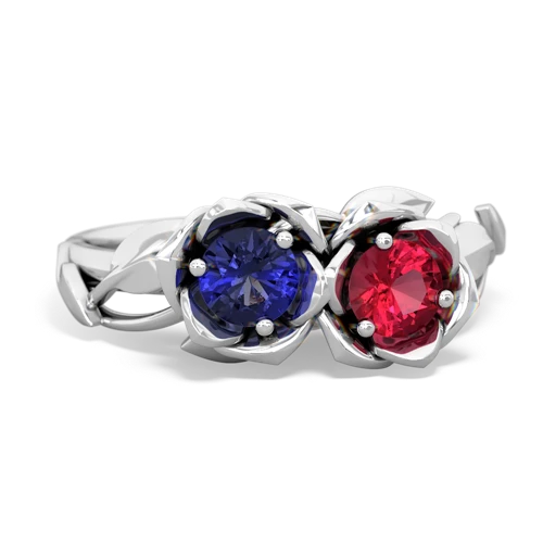 lab sapphire-lab ruby roses ring