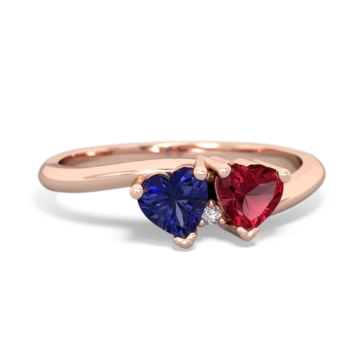 lab sapphire-lab ruby sweethearts promise ring