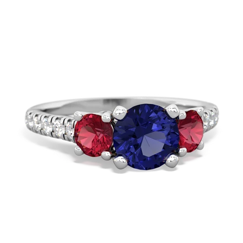 lab sapphire-lab ruby trellis pave ring