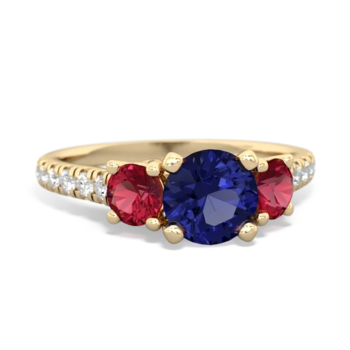 lab sapphire-lab ruby trellis pave ring