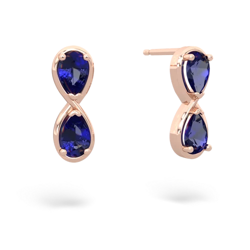 lab sapphire-lab sapphire infinity earrings