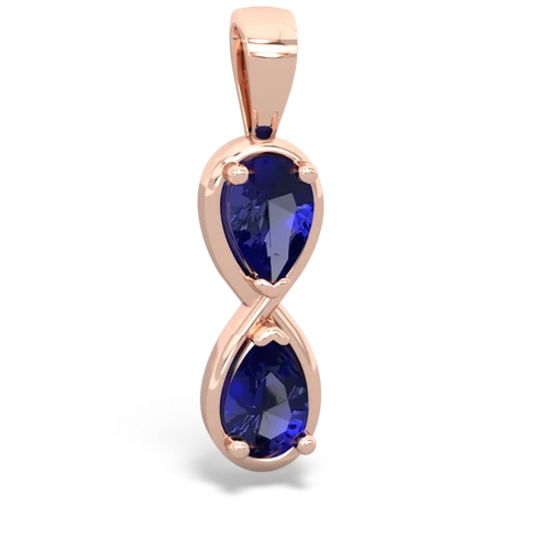 lab sapphire-lab sapphire infinity pendant