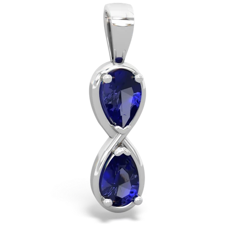 lab sapphire-lab sapphire infinity pendant