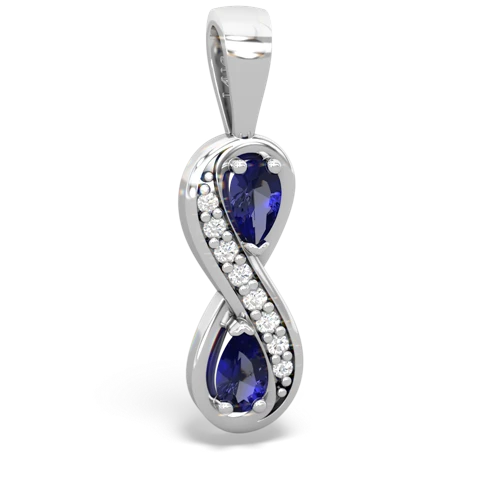 lab sapphire-lab sapphire keepsake infinity pendant