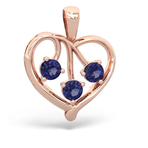 london topaz-white topaz love heart pendant