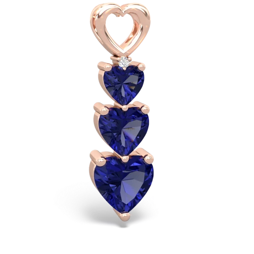 tanzanite-pink sapphire three stone pendant