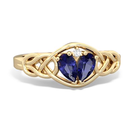 lab sapphire-lab sapphire celtic knot ring