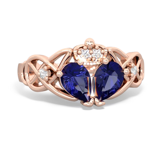 lab sapphire-lab sapphire claddagh ring