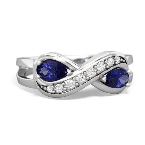 lab sapphire-lab sapphire diamond infinity ring