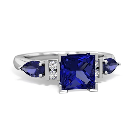 aquamarine-lab sapphire engagement ring