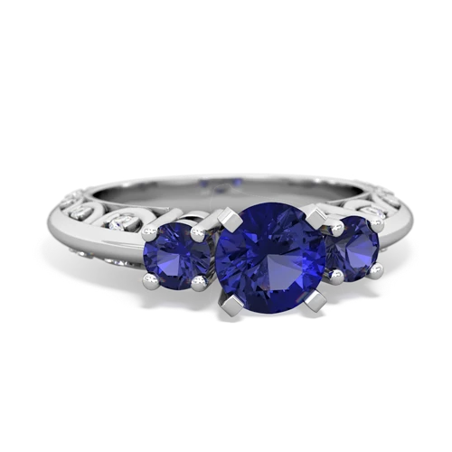 lab sapphire-lab sapphire engagement ring