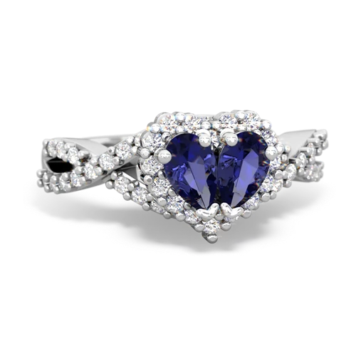 lab sapphire-lab sapphire engagement ring