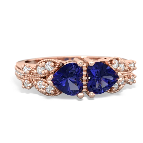 lab sapphire-lab sapphire keepsake butterfly ring